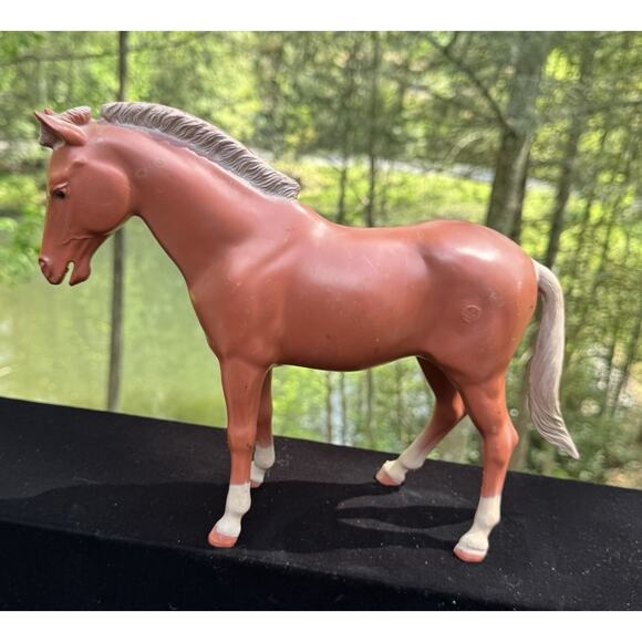 Rare Vintage Louis Marx Thunderbolt & Poncho 1960's Best Of the West Horses - Picture 10 of 12